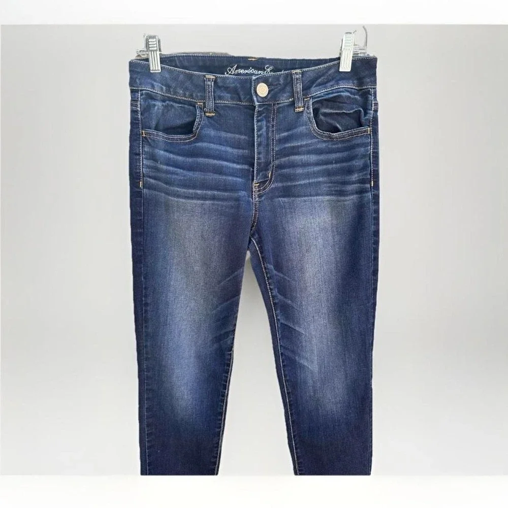 American Eagle Super Stretch Jeggings Dark Wash Skinny Jeans Size 8 Regular